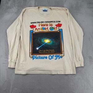 Online Ceramics Here Is An Old Old Picture Of Me Shirt Mens Large Beige Pullover